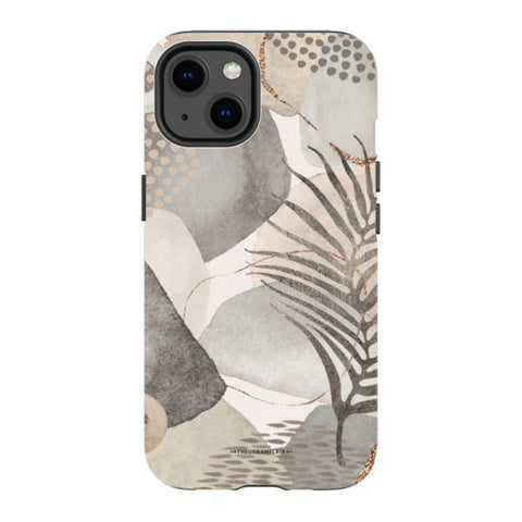 Pale Abstract Shapes Tough Phone Case iPhone 13 Satin [Semi-Matte] exclusively offered by The Urban Flair