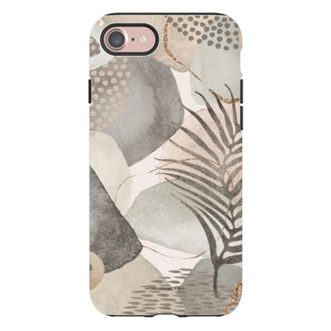 Pale Abstract Shapes Tough Phone Case iPhone 7/8 Satin [Semi-Matte] exclusively offered by The Urban Flair