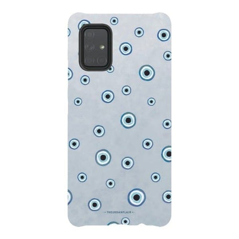 Galaxy A71 5G Gloss (High Sheen) Pale Baby Blue Evil Eye Tough Phone Case - The Urban Flair