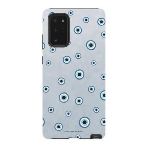 Galaxy Note 20 Gloss (High Sheen) Pale Baby Blue Evil Eye Tough Phone Case - The Urban Flair