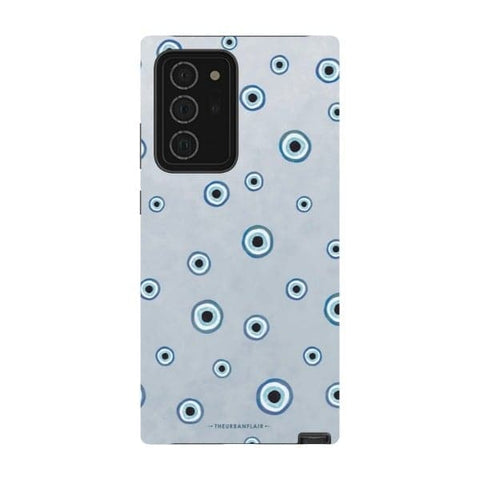 Galaxy Note 20 Ultra Satin (Semi-Matte) Pale Baby Blue Evil Eye Tough Phone Case - The Urban Flair