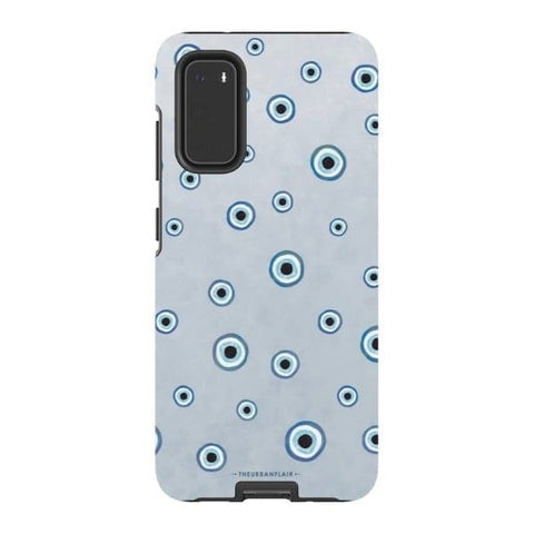 Galaxy S20 Gloss (High Sheen) Pale Baby Blue Evil Eye Tough Phone Case - The Urban Flair