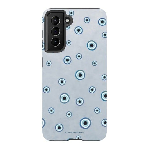 Galaxy S21 Gloss (High Sheen) Pale Baby Blue Evil Eye Tough Phone Case - The Urban Flair