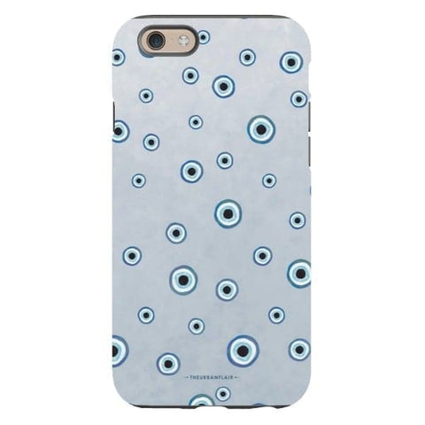 iPhone 6 Gloss (High Sheen) Pale Baby Blue Evil Eye Tough Phone Case - The Urban Flair