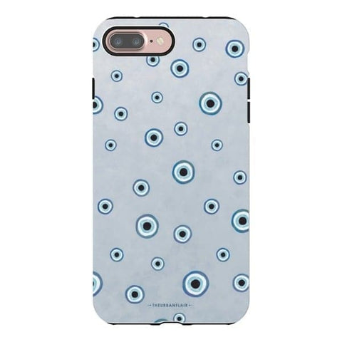 Pale Baby Blue Evil Eye Tough Phone Case iPhone 7 Plus/8 Plus Gloss [High Sheen] exclusively offered by The Urban Flair