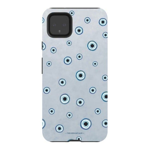 Pixel 4XL Gloss (High Sheen) Pale Baby Blue Evil Eye Tough Phone Case - The Urban Flair