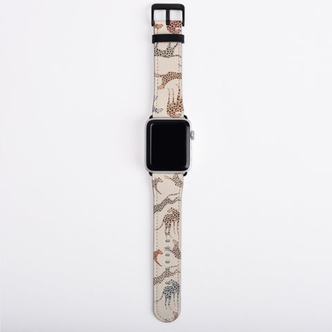 Shop The Pale Leopard Apple Watch Band Exclusively at The Urban Flair - Trendy Faux/Vegan Leather iWatch Straps - Affordable Replacements Bands For Women