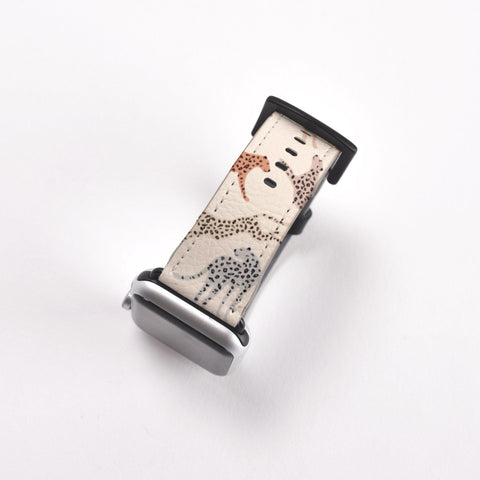 Shop The Pale Leopard Apple Watch Band Exclusively at The Urban Flair - Trendy Faux/Vegan Leather iWatch Straps - Affordable Replacements Bands For Women