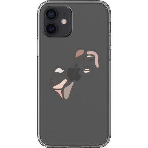 Shop The Pale Pink Nude Line Art Cases For iPhone 12 Mini 11 Pro Max XR XS X 7 8 Plus SE 2020 With Aesthetic Color Block Shapes Design Exclusively at The Urban Flair - Trendy Aesthetic Covers Available for Apple iPhone and Samsung Galaxy Devices