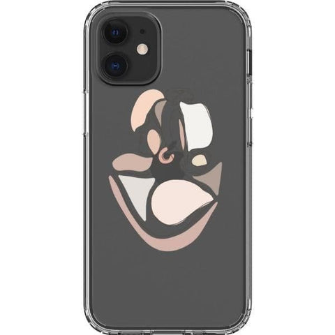 Shop The Pale Pink Nude Line Art Cases For iPhone 12 Mini 11 Pro Max XR XS X 7 8 Plus SE 2020 With Aesthetic Color Block Shapes Design Exclusively at The Urban Flair - Trendy Aesthetic Covers Available for Apple iPhone and Samsung Galaxy Devices