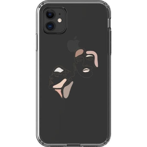 Shop The Pale Pink Nude Line Art Cases For iPhone 12 Mini 11 Pro Max XR XS X 7 8 Plus SE 2020 With Aesthetic Color Block Shapes Design Exclusively at The Urban Flair - Trendy Aesthetic Covers Available for Apple iPhone and Samsung Galaxy Devices