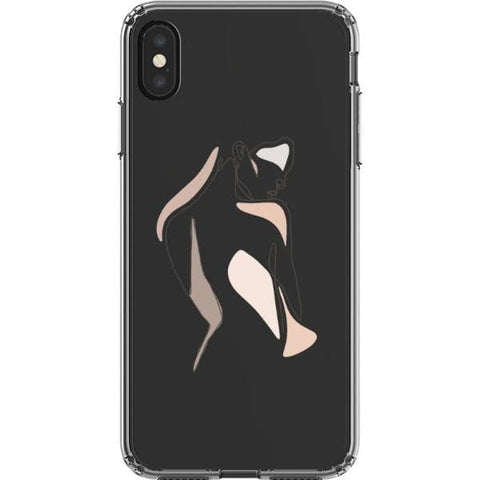 Shop The Pale Pink Nude Line Art Cases For iPhone 12 Mini 11 Pro Max XR XS X 7 8 Plus SE 2020 With Aesthetic Color Block Shapes Design Exclusively at The Urban Flair - Trendy Aesthetic Covers Available for Apple iPhone and Samsung Galaxy Devices