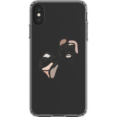 Shop The Pale Pink Nude Line Art Cases For iPhone 12 Mini 11 Pro Max XR XS X 7 8 Plus SE 2020 With Aesthetic Color Block Shapes Design Exclusively at The Urban Flair - Trendy Aesthetic Covers Available for Apple iPhone and Samsung Galaxy Devices
