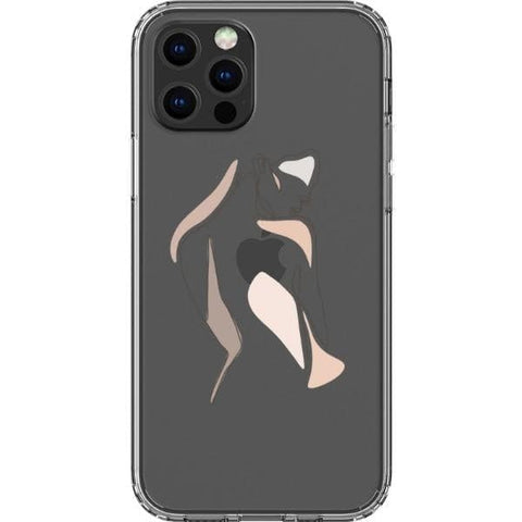 Shop The Pale Pink Nude Line Art Cases For iPhone 12 Mini 11 Pro Max XR XS X 7 8 Plus SE 2020 With Aesthetic Color Block Shapes Design Exclusively at The Urban Flair - Trendy Aesthetic Covers Available for Apple iPhone and Samsung Galaxy Devices