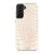 Galaxy S21 Plus Satin (Semi-Matte) Pale Pink Snakeskin Print Tough Phone Case - The Urban Flair