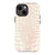 iPhone 13 Mini Satin (Semi-Matte) Pale Pink Snakeskin Print Tough Phone Case - The Urban Flair