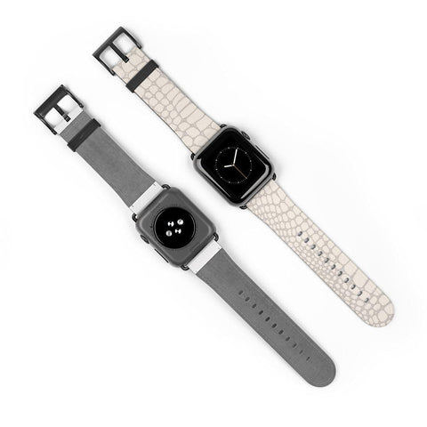 Shop The Pale Snakeskin Print Apple Watch Band Exclusively at The Urban Flair - Trendy Faux/Vegan Leather iWatch Straps - Affordable Replacements Bands For Women