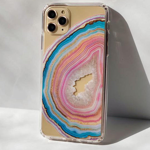Pastel Geode Clear Phone Case iPhone 12 Pro Max by The Urban Flair (Feat)