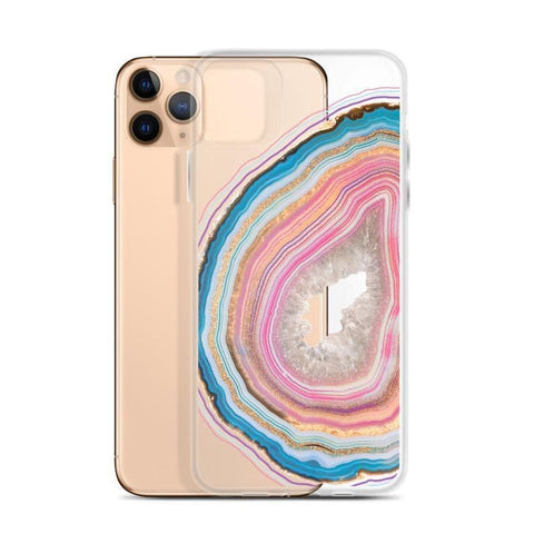Pastel Geode Clear Phone Case iPhone 12 Pro Max by The Urban Flair (Feat)