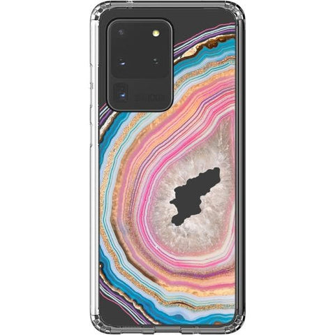 Pastel Geode Clear Phone Case for your Galaxy S20 Plus exclusively at The Urban Flair