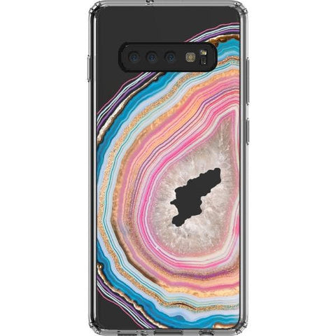 Galaxy S10 Plus Pastel Geode Clear Phone Case - The Urban Flair