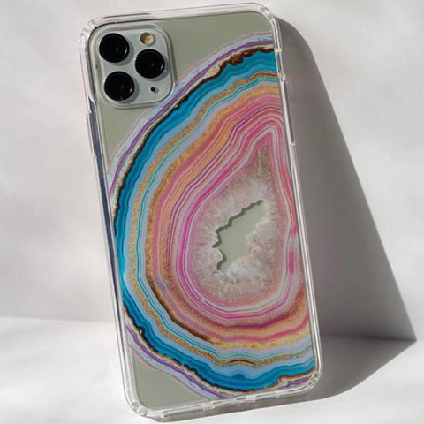 Pastel Geode Clear Phone Case iPhone 12 Pro Max by The Urban Flair (Feat)