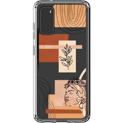 Peach Aesthetic Abstract Clear Phone Case for your Galaxy S20 exclusively at The Urban Flair