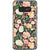 Galaxy S10e Peach Watercolor Flowers Clear Phone Case - The Urban Flair