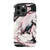 iPhone 13 Pro Satin (Semi-Matte) Pink and Black Marble Print Tough Phone Case - The Urban Flair