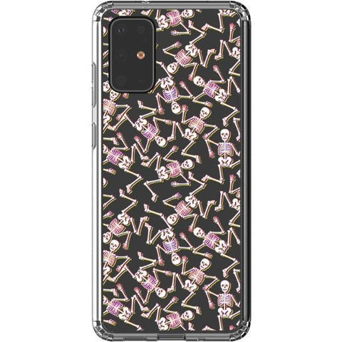 Galaxy S20 Plus Pink Glitch Skeleton Clear Phone Case - The Urban Flair