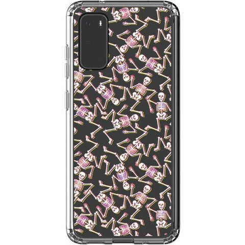 Galaxy S20 Pink Glitch Skeleton Clear Phone Case - The Urban Flair