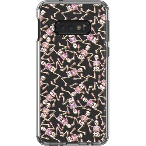 Galaxy S10 Pink Glitch Skeleton Clear Phone Case - The Urban Flair