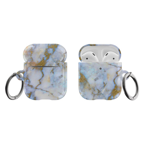 Shop The Pretty Opal Marble Print Airpods Case Exclusively at The Urban Flair - Trendy Aesthetic Covers Available For Your Original Apple AirPods and AirPods Pro
