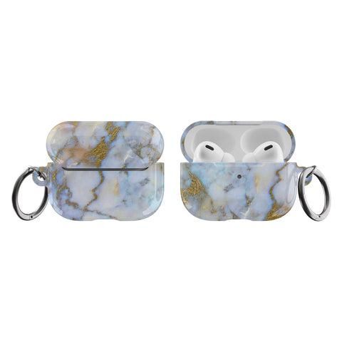 Shop The Pretty Opal Marble Print Airpods Case Exclusively at The Urban Flair - Trendy Aesthetic Covers Available For Your Original Apple AirPods and AirPods Pro