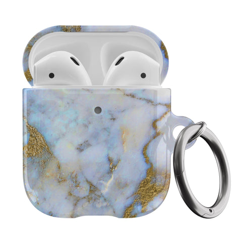 Shop The Pretty Opal Marble Print Airpods Case Exclusively at The Urban Flair - Trendy Aesthetic Covers Available For Your Original Apple AirPods and AirPods Pro Feat