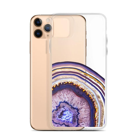 Purple Agate Slice Clear Phone Case iPhone 12 Pro Max by The Urban Flair (Purple Agate Slice Clear Phone Case iPhone 11 Pro Max Exclusively at The Urban Flair Feat)