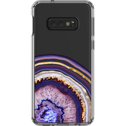 Galaxy S10e Purple Agate Slice Clear Phone Case - The Urban Flair