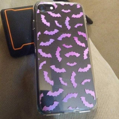 Purple Bats Clear Phone Case iPhone 12 Pro Max by The Urban Flair (Customer Feat)