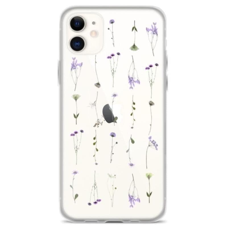 Purple Wild Flower Clear Phone Case for Apple iPhone 15 (& more!)– The  Urban Flair