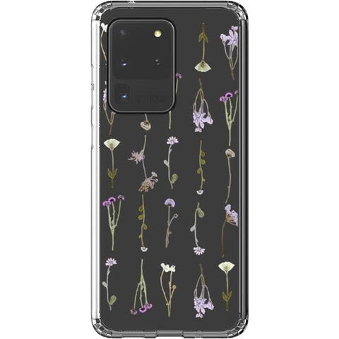 Purple Wild Flower Clear Phone Case for your Galaxy S20 Ultra exclusively at The Urban Flair