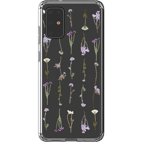 Purple Wild Flower Clear Phone Case for your Galaxy S20 Plus exclusively at The Urban Flair