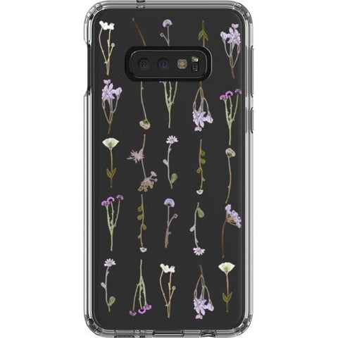 Galaxy S10e Purple Wild Flower Clear Phone Case - The Urban Flair