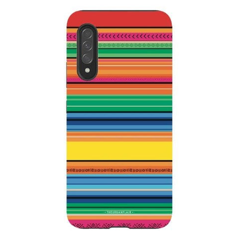 Galaxy A90 5G Satin (Semi-Matte) Rainbow Serape Tough Phone Case - The Urban Flair