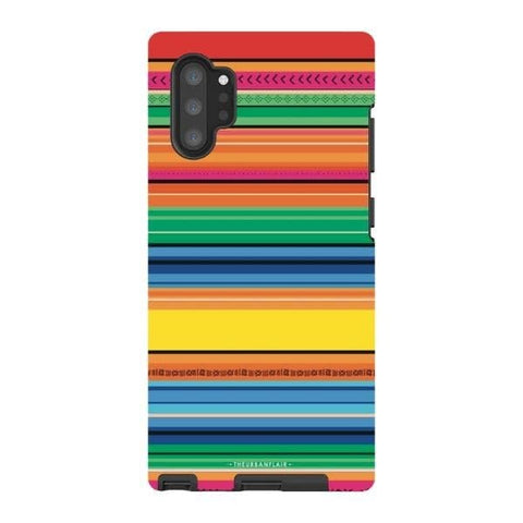 Galaxy Note 10 Plus Satin (Semi-Matte) Rainbow Serape Tough Phone Case - The Urban Flair