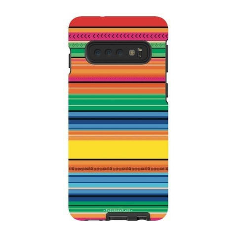 Galaxy S10 Gloss (High Sheen) Rainbow Serape Tough Phone Case - The Urban Flair