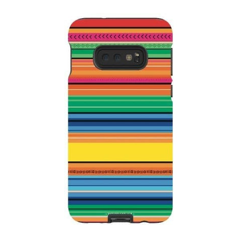 Galaxy S10e Satin (Semi-Matte) Rainbow Serape Tough Phone Case - The Urban Flair