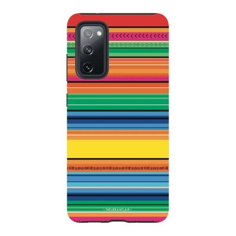 Galaxy S20 FE Satin (Semi-Matte) Rainbow Serape Tough Phone Case - The Urban Flair