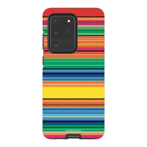 Galaxy S20 Ultra Gloss (High Sheen) Rainbow Serape Tough Phone Case - The Urban Flair
