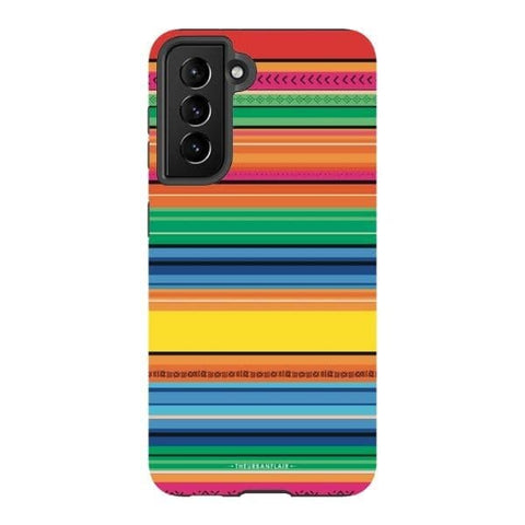 Galaxy S21 Satin (Semi-Matte) Rainbow Serape Tough Phone Case - The Urban Flair