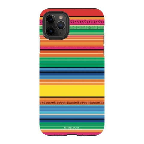 iPhone 11 Pro Max Gloss (High Sheen) Rainbow Serape Tough Phone Case - The Urban Flair